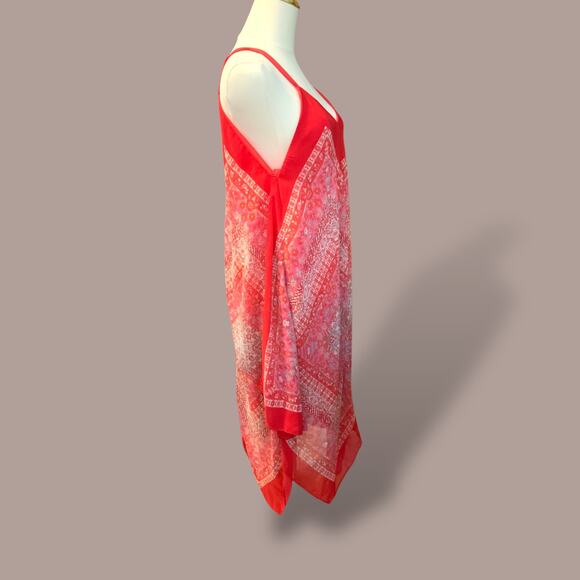 NWT My Michelle Red Handkerchief Hem Sleeveless Dress – Size M - Picture 5 of 7